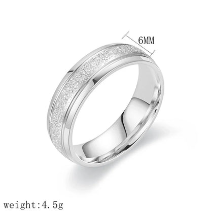 IG Style Circle Titanium Steel 18K Gold Plated Plating Rings