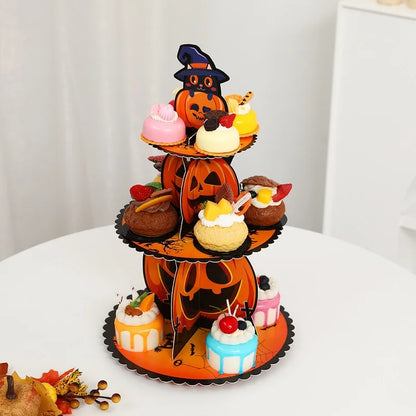 Halloween Christmas Minimalist Cool Style Pumpkin Santa Claus Elk Party Cake Stand