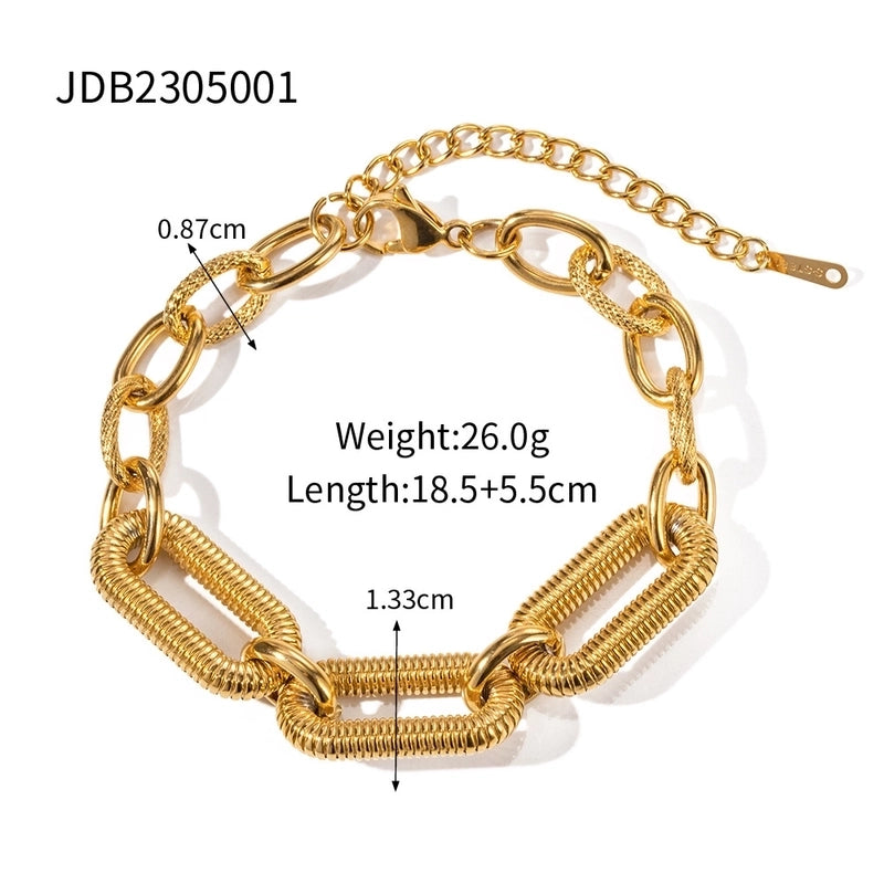 Minimalist Geometric Titanium Steel Cable Chain Bracelets In Bulk