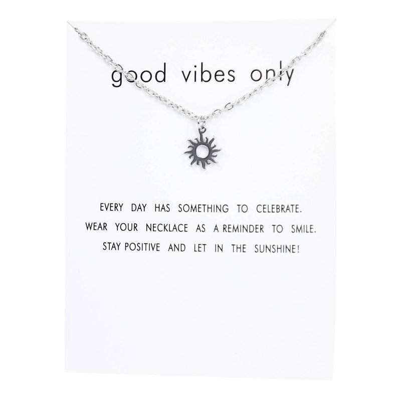 1 Piece Minimalist Sun Titanium Steel Gold Plated Pendant Necklace