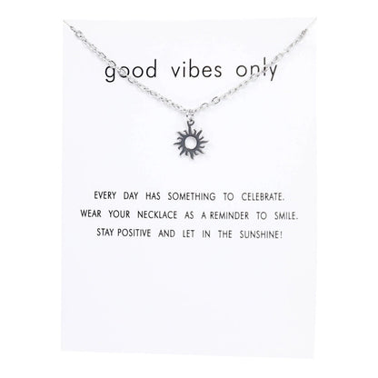 1 Piece Minimalist Sun Titanium Steel Gold Plated Pendant Necklace