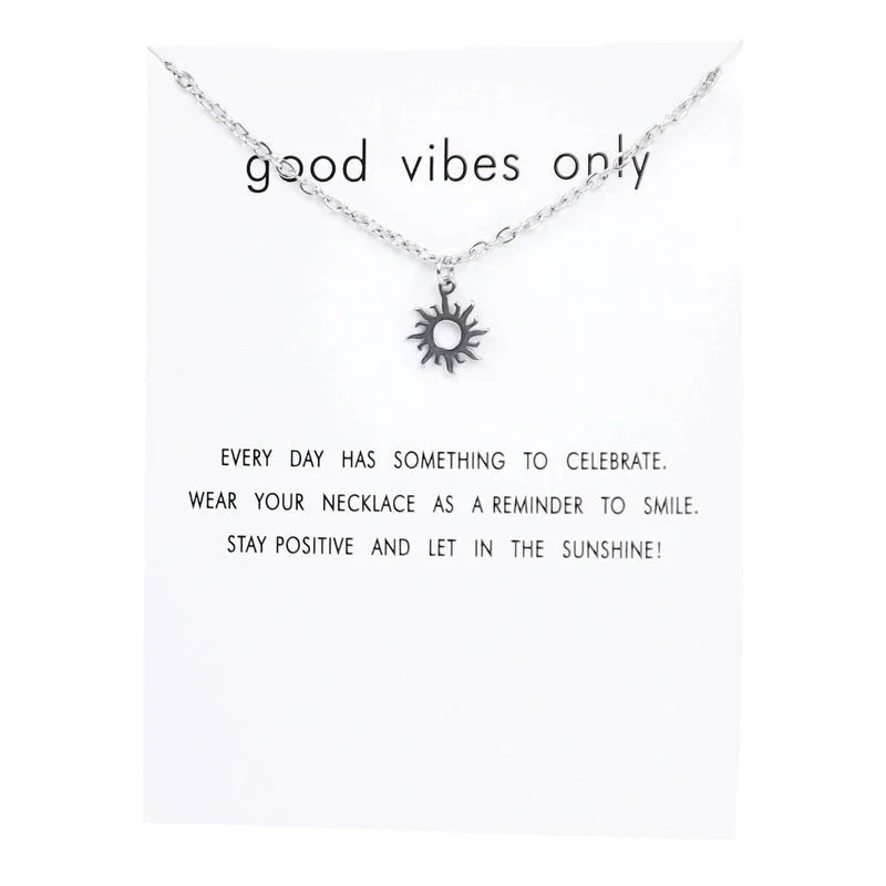 1 Piece Minimalist Sun Titanium Steel Gold Plated Pendant Necklace