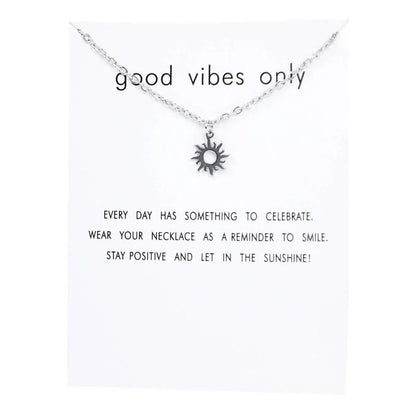 1 Piece Minimalist Sun Titanium Steel Gold Plated Pendant Necklace