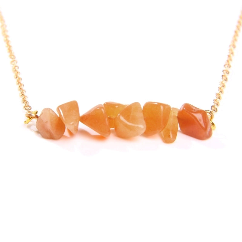 Vacation Irregular Alloy Natural Stone Necklace 1 Piece
