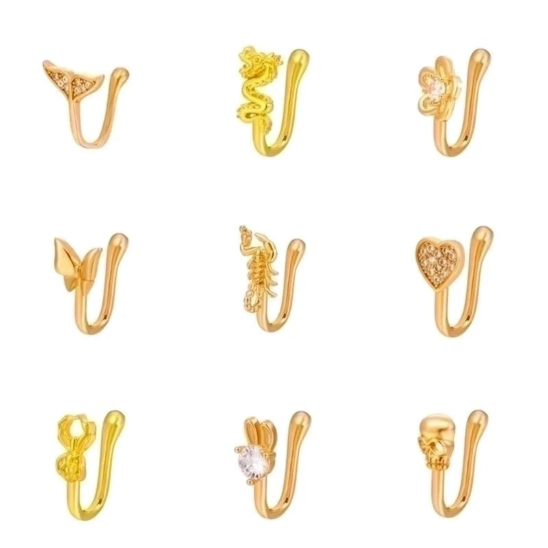 Nose Rings & Studs Retro Animal Copper Plating