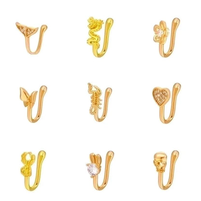 Nose Rings & Studs Retro Animal Copper Plating