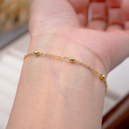 Minimalist Streetwear Solid Color 304 Stainless Steel Titanium Steel Gold Plated Bracelets In Bulk