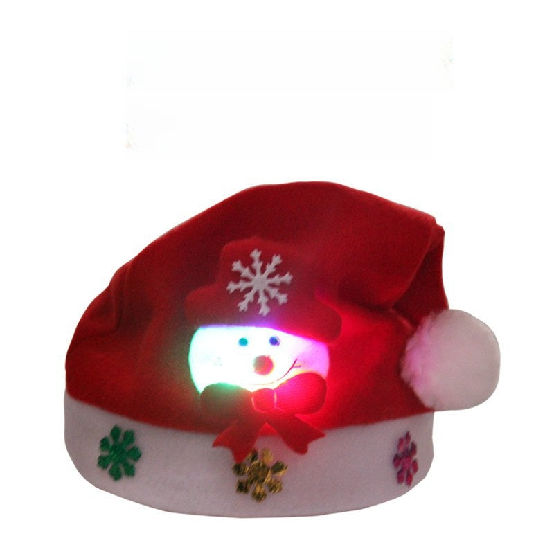 Christmas Hat For Kids Gift Christmas Hat For Adults And Children Cartoon Hat Elderly Snowman Hat Glowing Hat