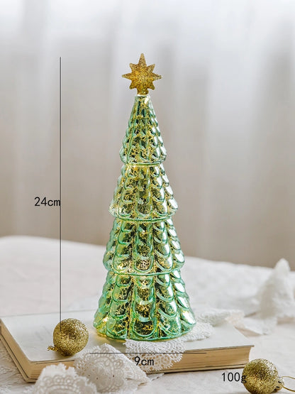 Christmas Minimalist Classic Style Christmas Tree Glass Holiday Festival Ornaments