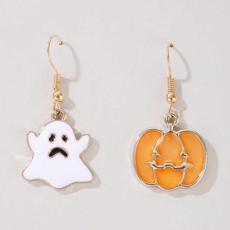 New Halloween Funny Pumpkin Ghosts Exaggerated Acrylic Earrings