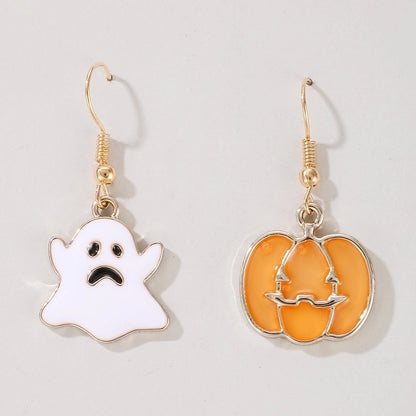 New Halloween Funny Pumpkin Ghosts Exaggerated Acrylic Earrings