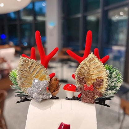 Christmas Cartoon Style Antlers Plastic Festival Costume Props