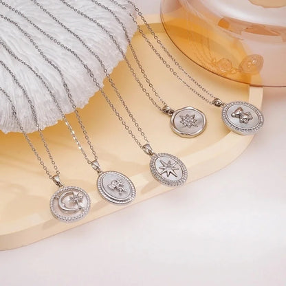 304 Stainless Steel Copper Cable Chain Animal Bear Pendant Necklace