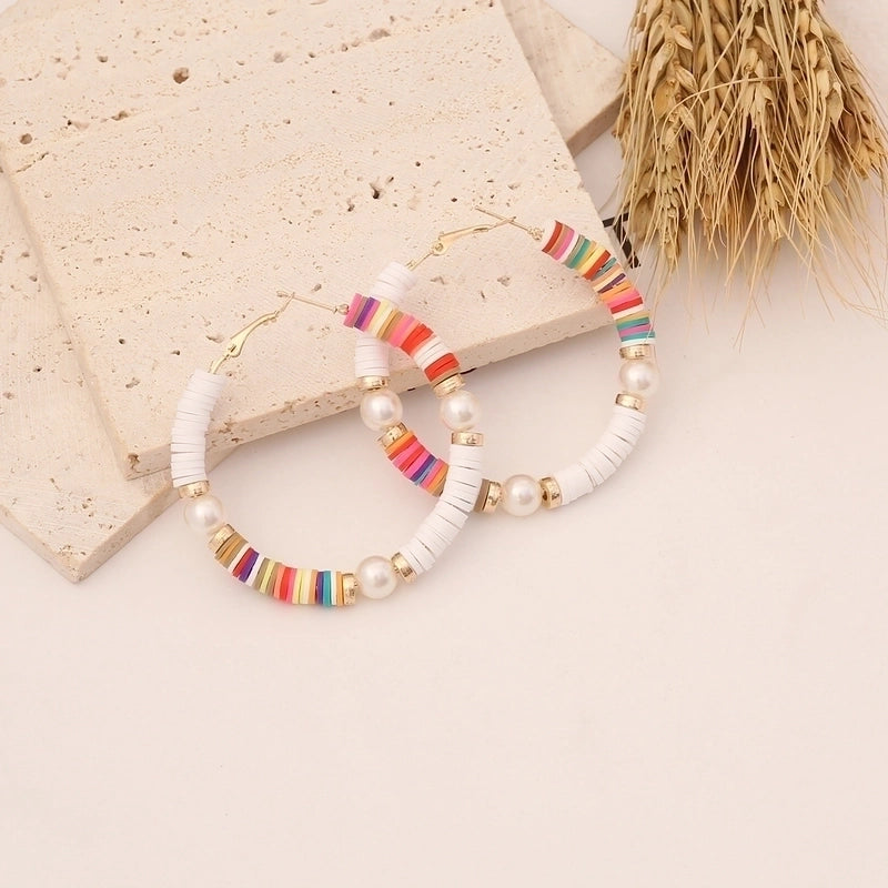 1 Piece Elegant Minimalist Classic Style Geometric Soft Clay 18K Gold Plated Earrings