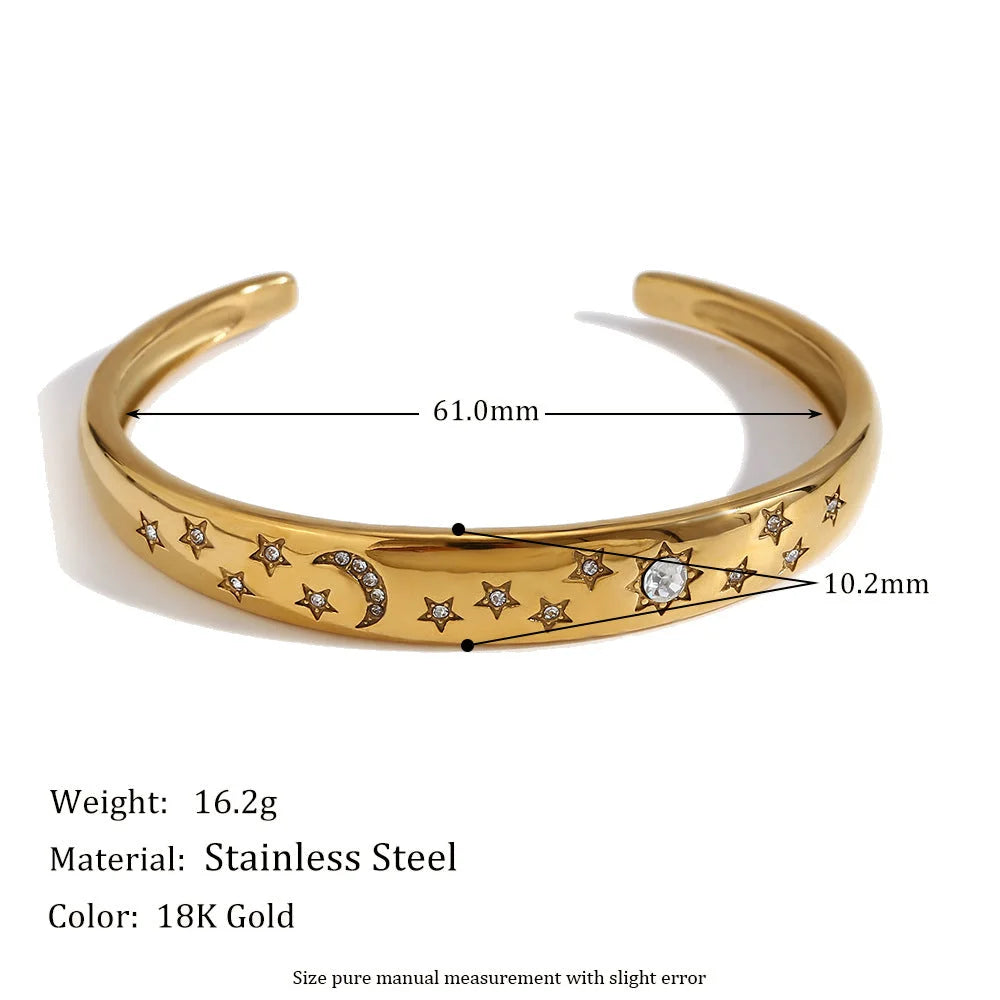 Fashion Circle Stainless Steel Electroplating Bangles