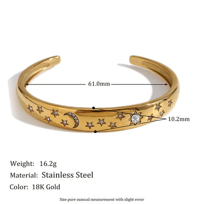 Fashion Circle Stainless Steel Electroplating Bangles