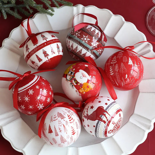 Christmas Ball Pendant Snowman Foam Ball Ornament Christmas Tree Hanging Ball Atmosphere Decoration Supplies