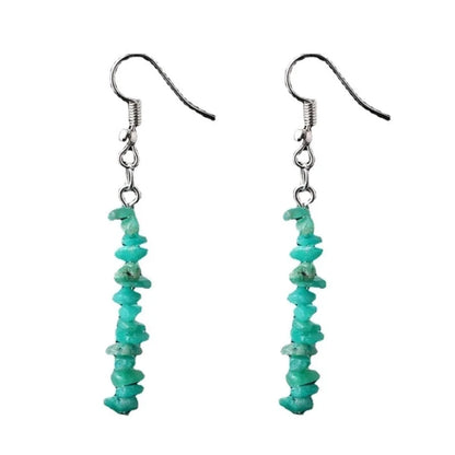 Fashion Irregular Natural Stone Handmade Drop Earrings 1 Pair