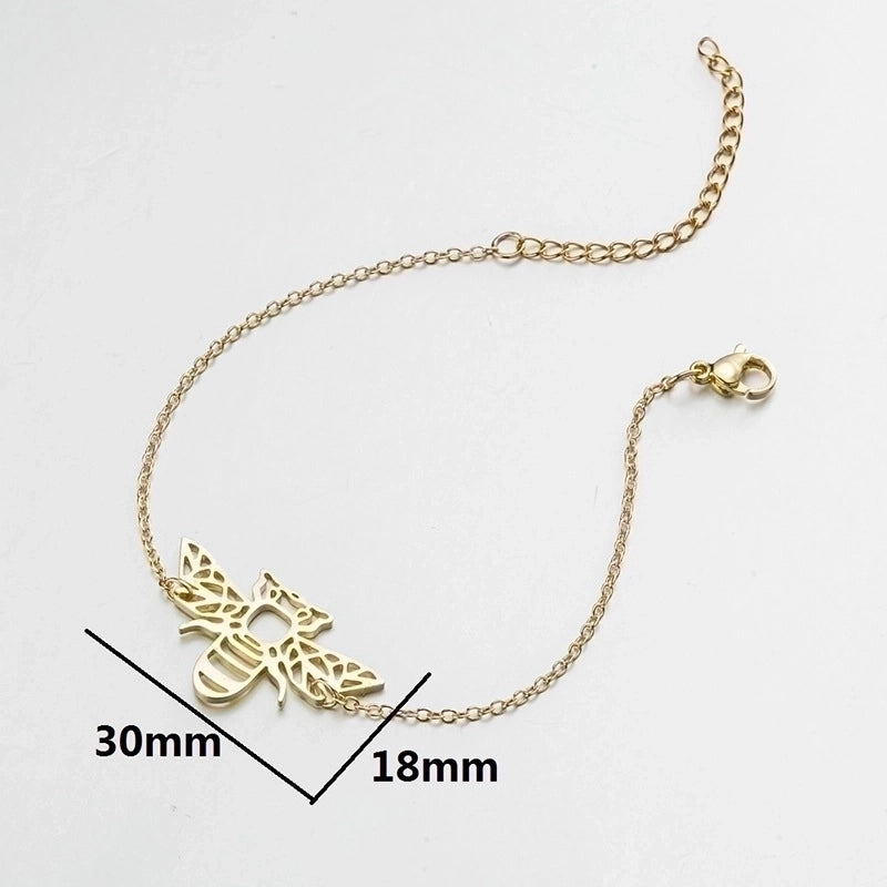 Fashion Animal 201 Stainless Steel 18K Gold Plated No Inlaid Bracelets In Bulk