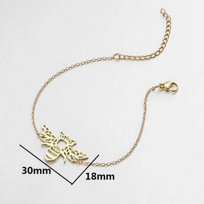 Fashion Animal 201 Stainless Steel 18K Gold Plated No Inlaid Bracelets In Bulk