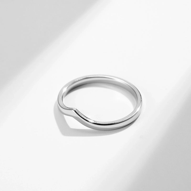 304 Stainless Steel Basic Minimalist Classic Style Peach Rings