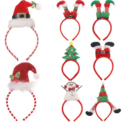 Christmas Holiday Decoration Headband Party Hat Belt Hair Accessory Clown Foot Headband Cartoon