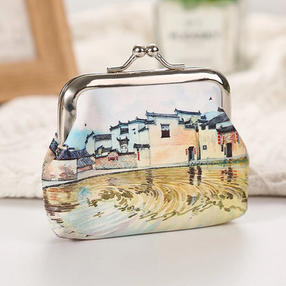 Women's Plant Pu Leather Buckle Kids Wallets