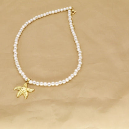 Copper Beaded Starfish Copper Necklaces