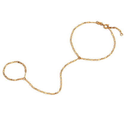 Women Fashion Circle Stripe Geometric Stainless Steel Electroplating Bracelets