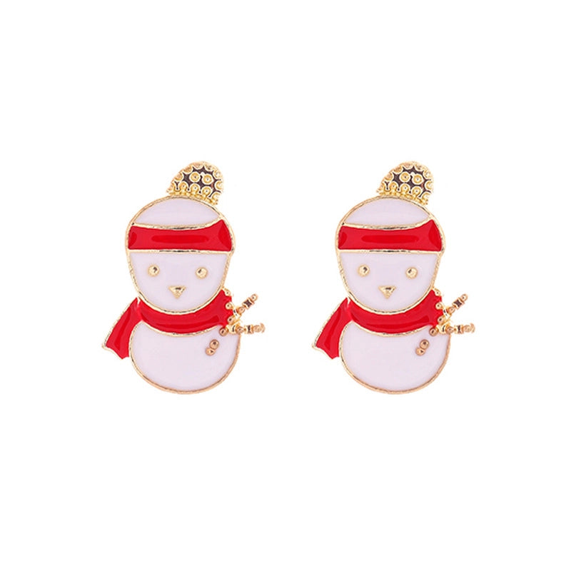 Christmas Cute Minimalist Christmas Tree Santa Claus Snowman Alloy Party Festival