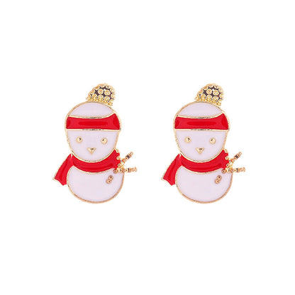 Christmas Cute Minimalist Christmas Tree Santa Claus Snowman Alloy Party Festival