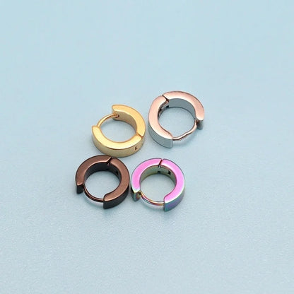 10 PCS/Package Basic Minimalist Commute Geometric Plating 304 Stainless Steel Hoop Earrings