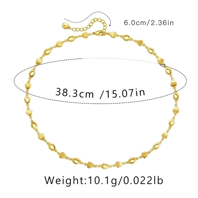 Ig Style Minimalist Solid Color Copper Plating Chain 18k Gold Plated Necklace