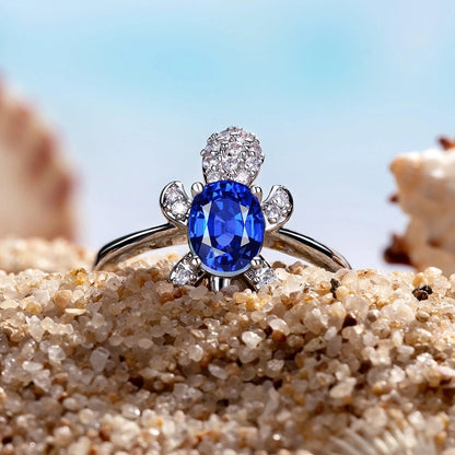 Minimalist Animal Copper Plating Inlay Artificial Gemstones Rings