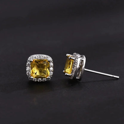 Candy Earrings National Tide Men\'s High Street Sugar Earrings Tide Men\'s Hip-hop Zircon Square Earrings