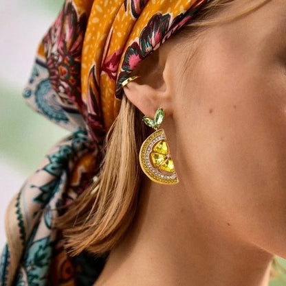 1 Pair Minimalist Classic Style Streetwear Cherry Plating Copper Zircon Gold Plated Ear Studs