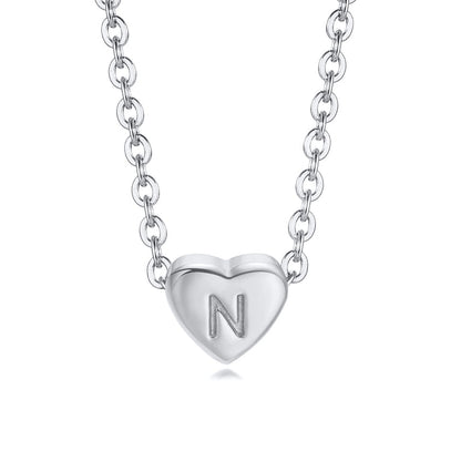 Minimalist Letter Titanium Steel Plating Pendant Necklace