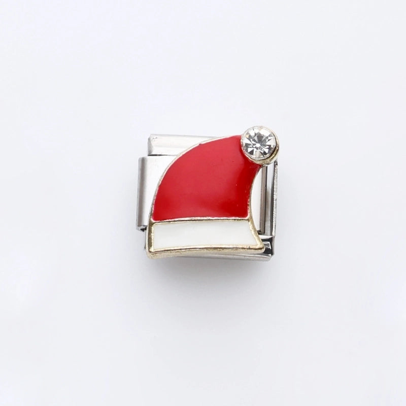 1 Piece 9*10mm 201 Stainless Steel Christmas Tree Santa Claus Christmas Socks Jewelry Accessories