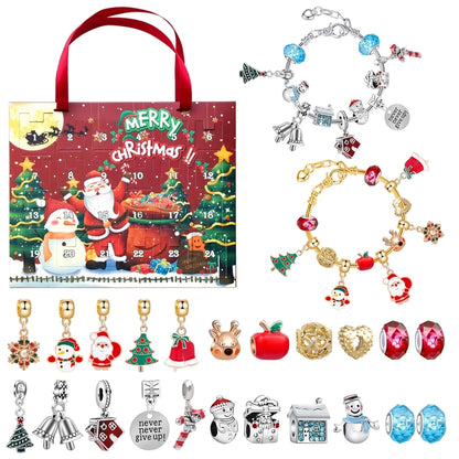 1 Set Zinc Alloy Christmas Tree Santa Claus Snowman Advent Calendar Jewelry Accessories