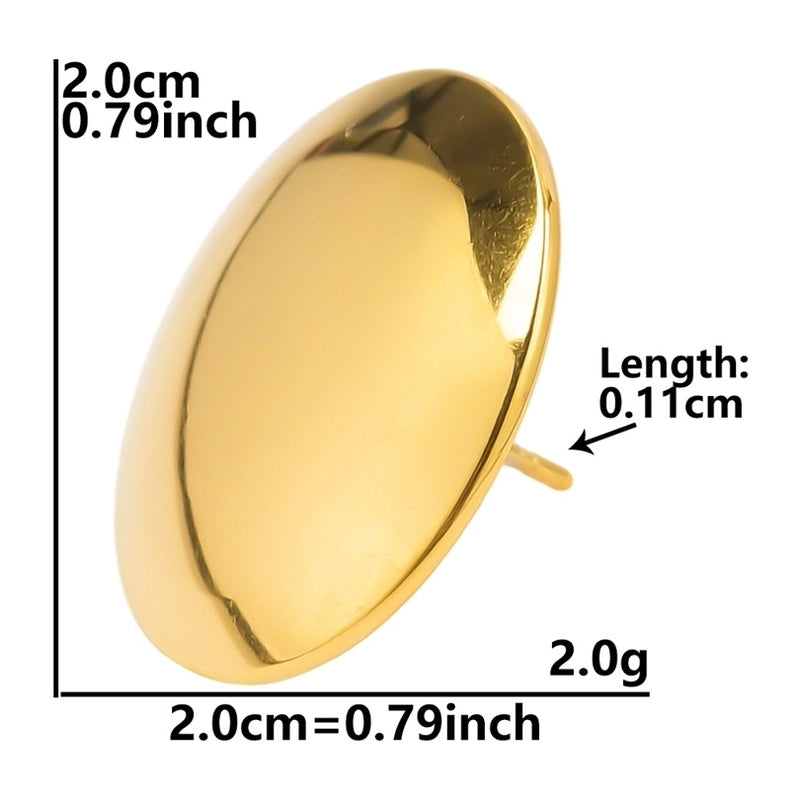 1 Pair Basic Modern Style Classic Style Sun Moon Heart Shape Plating 304 Stainless Steel 18K Gold Plated Ear Studs