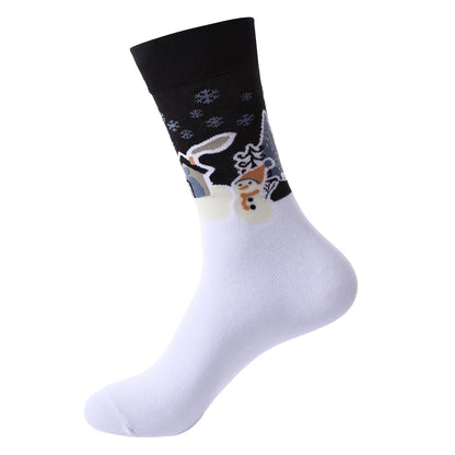 10 Pairs Haichin Christmas Mid-calf Socks For Men Trendy Brand Christmas Socks For Women Santa Claus Trendy Socks