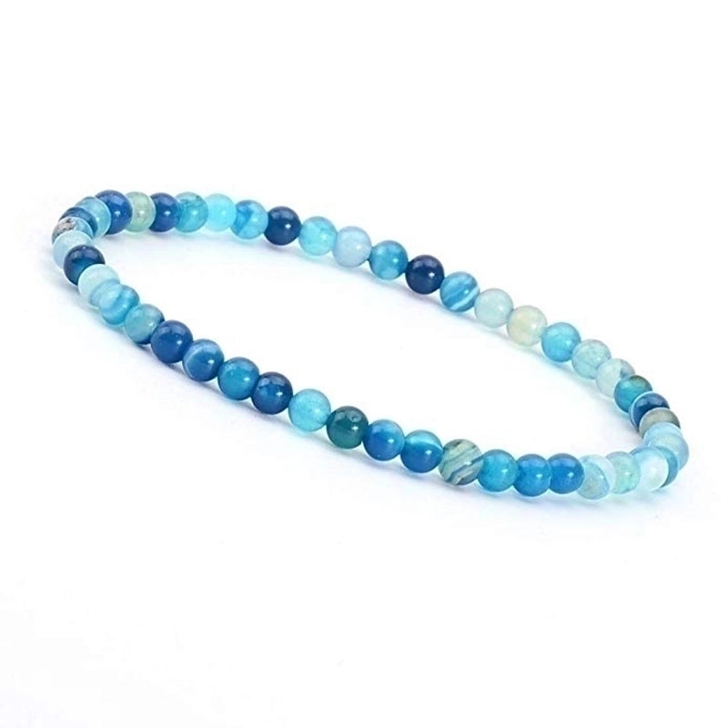 1 Piece Minimalist Round Natural Stone Beaded Bracelets