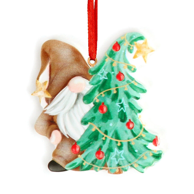 2022 New Christmas Resin Pendant Christmas Tree Decorations Small Charm Resin Elk Christmas Ornaments