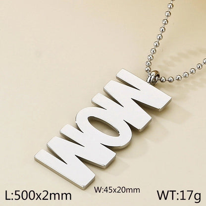 Stainless Steel 18K Gold Plated Minimalist Letter Pendant Necklace