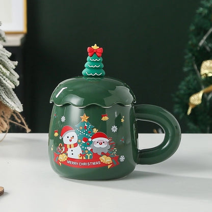 Christmas Cute Santa Claus Snowflake Ceramics Mug 1 Piece