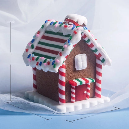 Christmas House Creative Soft Pottery House Without Lights Pendant Christmas Decoration Three-dimensional Luminous House Decoration Ornaments