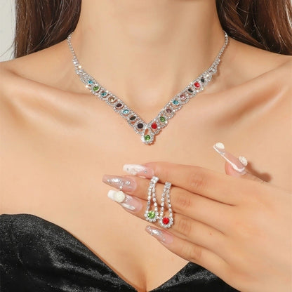 Rhinestone Printing Bridal Jewelry Sets