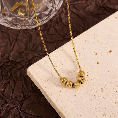 Titanium Steel Copper Leaf Heart Shape Pendant Necklace