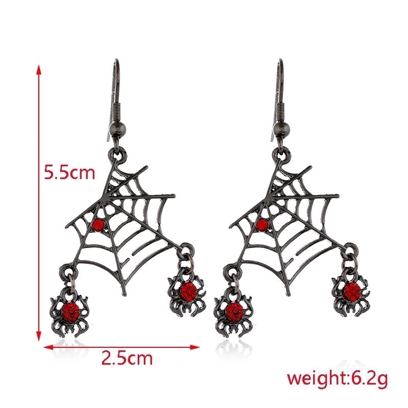6 Pieces Gothic Cat Spider Alloy Women'S Drop Earrings 1 Pair