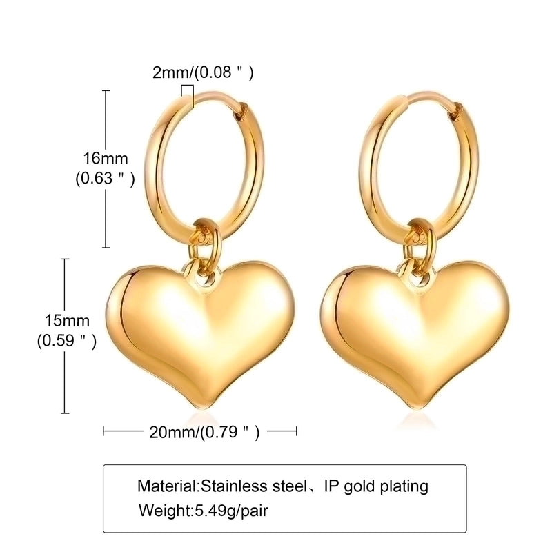 1 Pair Minimalist Star Plating Inlay 201 Stainless Steel Zircon 18K Gold Plated Drop Earrings